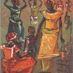 Kongo. Mujer comprando.33x44