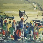 Masamba.  Grupo de mujeres. 20x30