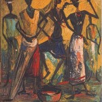 Koyongonda.  Guerrero bailando. 81x61